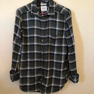 Olive green American Eagles flannel